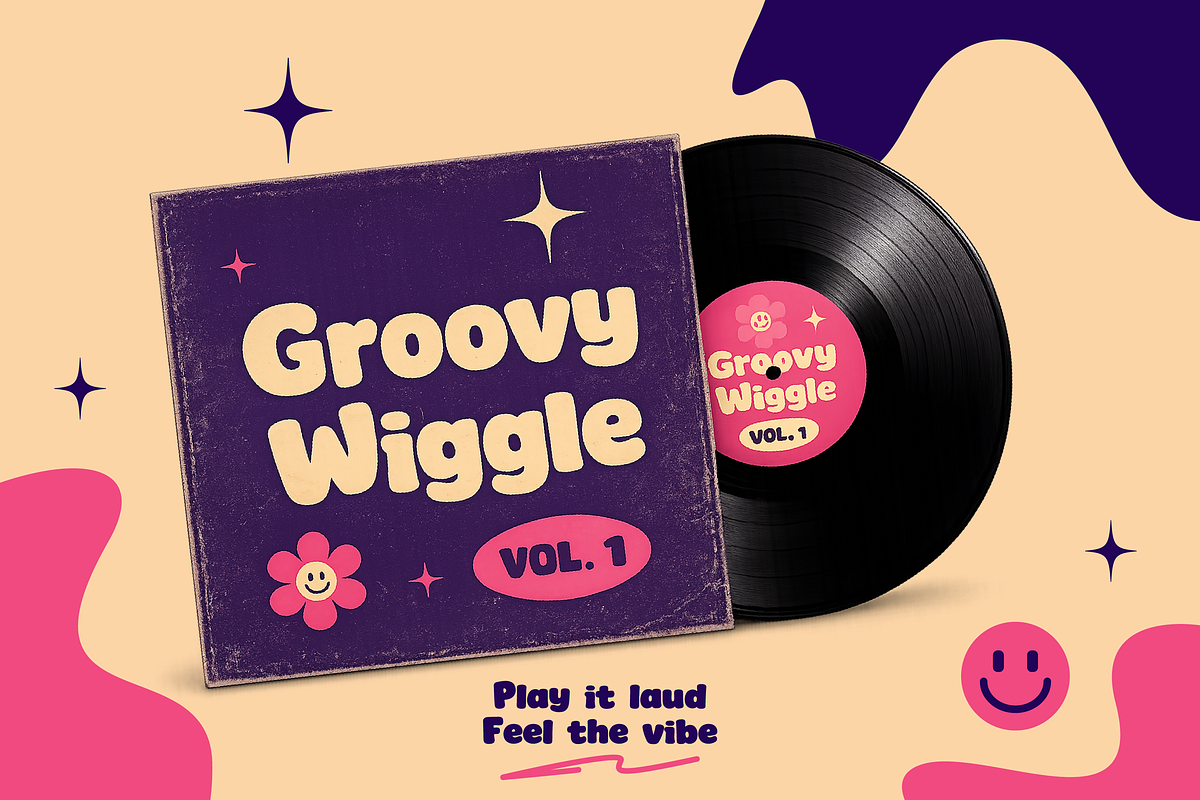 Groovy Wiggle - Bold Playful Display, a Handwritten Font by Gumrega Studio (Photo 3 of 8)