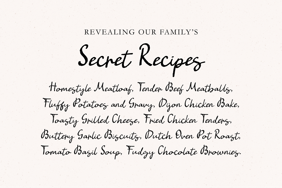 Bon Appetit Darling Pencil Script, a Handwritten Font by Kaya Fonts (Photo 7 of 44)