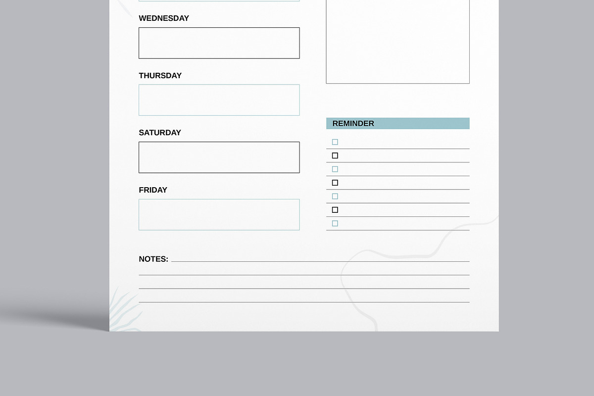 Weekly Planner Layout, a Stationery Template by MightyDesign (Photo 5 of 8)