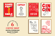 Coffee Shop Poster Wall Art Prints, an Object Graphic by digitalsbydepi (Thumbnail 2 of 7)