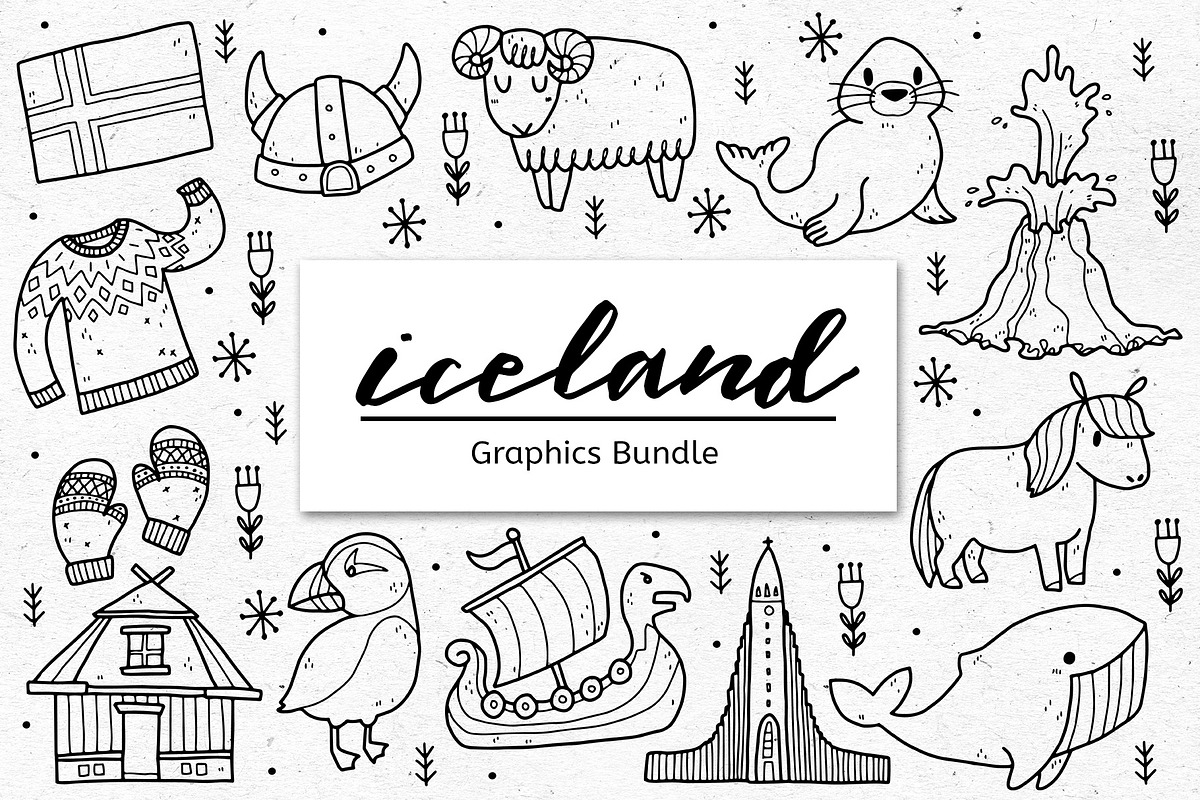 Iceland Graphics Bundle, an Illustration by voidea