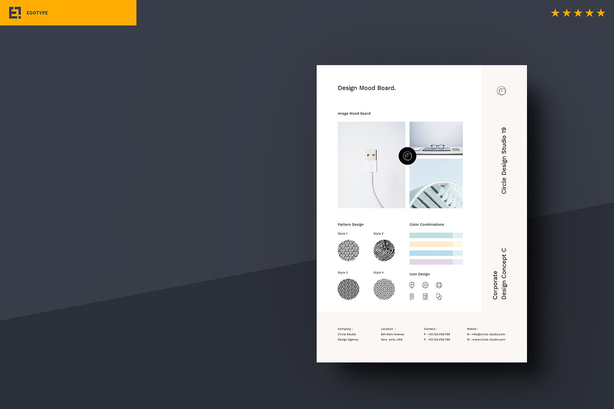 Concept Design Mood Board Templates, a Templates & Theme by Egotype (Photo 6 of 10)