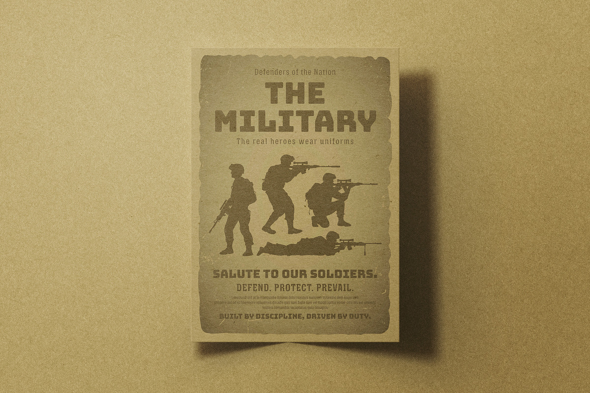 The Military Flyer Template preview 3