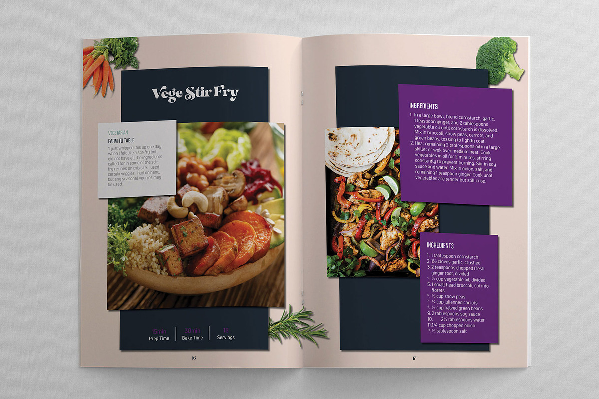 Recipe, Menu and Cookbook Template, a Magazine Template by Machel Design (Photo 10 of 12)