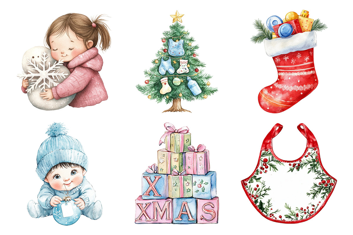 Babys 1st Christmas Clipart, an Illustration by Daily.Designs (Photo 5 of 5)