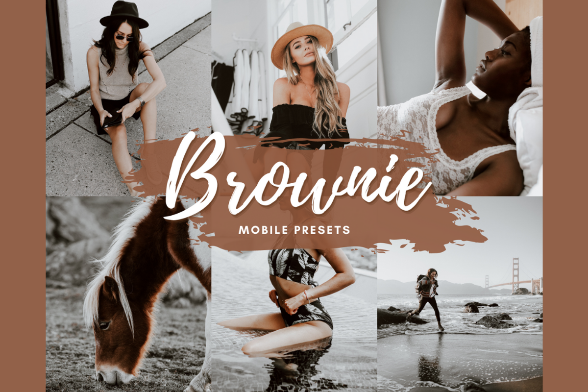 BROWNIE Mobile Lightroom Presets, an Action Add-On by 123PRESETS.COM