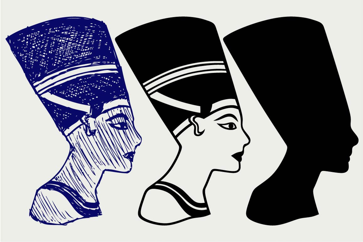 Nefertiti SVG, an Icon by LineworkStock
