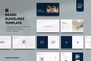 Brand Guidelines Template - InDesign, a Templates & Theme by Visual Design Zone