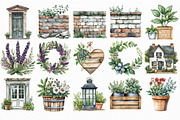 Watercolor Spring Door Clipart, an Illustration by Libby Wishes (Thumbnail 6 of 7)
