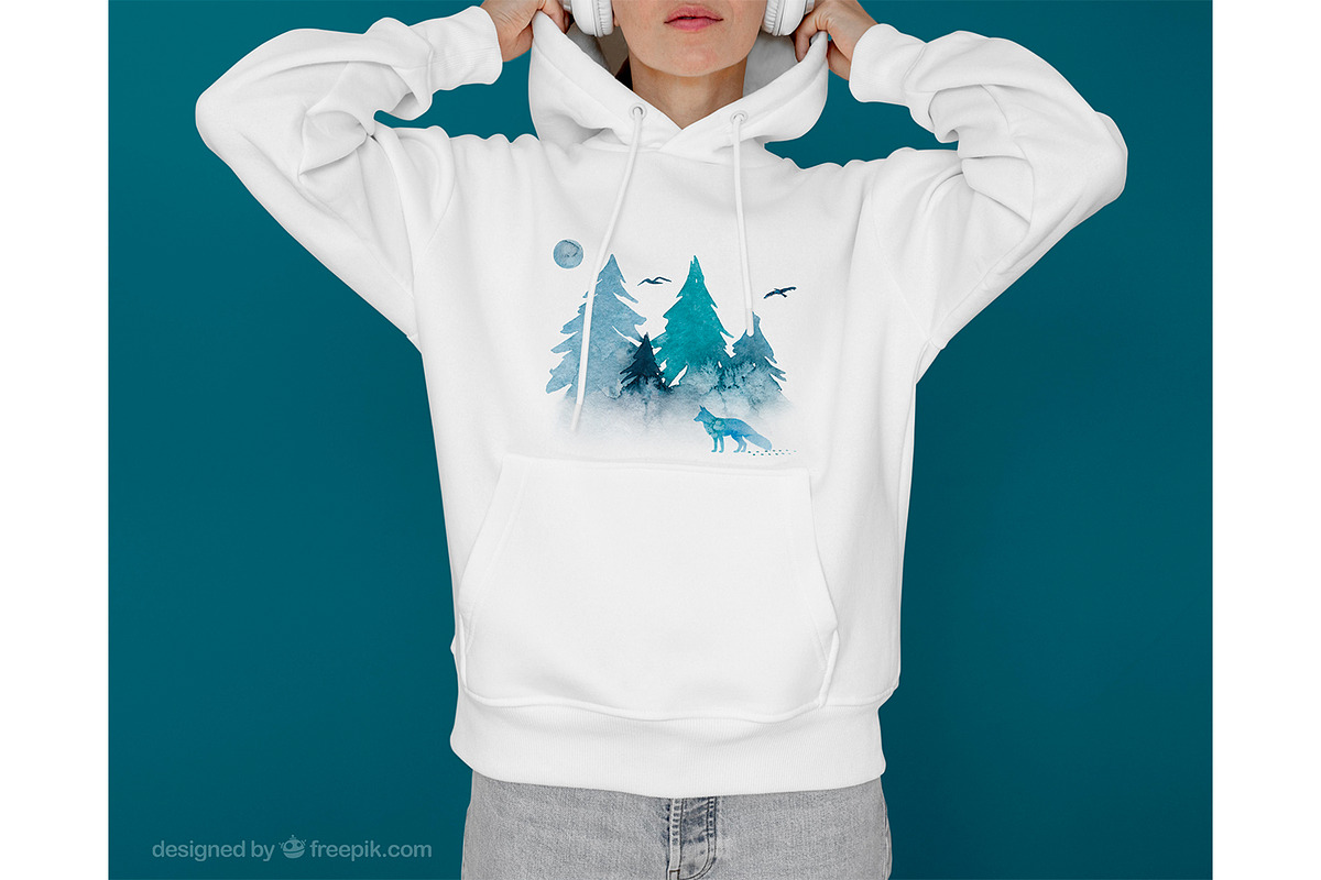 Watercolor winter forest clipart set, an Animal Illustration by ArtfulStudio (Photo 8 of 8)