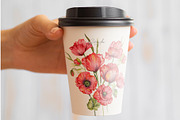 Red Poppy Watercolor Clipart, a Decorative Illustration by CaraulanStore (Thumbnail 6 of 11)