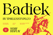 Badiek Serif Display, a Serif Font by timelesstype.co (Thumbnail 1 of 15)