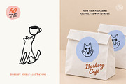 Dog & Coffee Clipart Cafe, an Animal Illustration by happpydesign (Thumbnail 10 of 11)