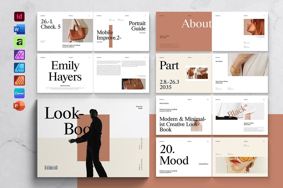 Minimalist Lookbook Landscape, a Magazine Template by DesignCrest (Photo 1 of 17)