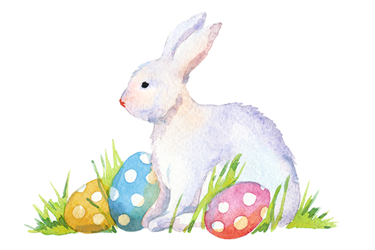 Easter bunny watercolor clipart set, an Animal Illustration by masha gross (Photo 4 of 4)