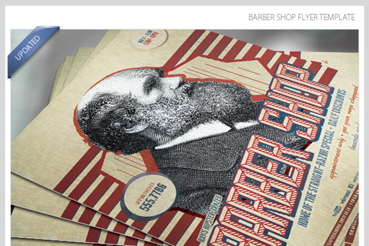 Barber Shop Flyer, a Flyer Template by Crusader12 (Photo 1 of 3)