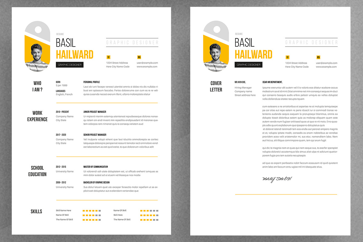 Resume and Cover Letter Layout, a Resume Template by ContestDesign (Photo 4 of 4)