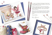 Fairy Christmas-Winter Illustrations, a Seasonal Illustration by Pretty Little Lines (Thumbnail 2 of 16)