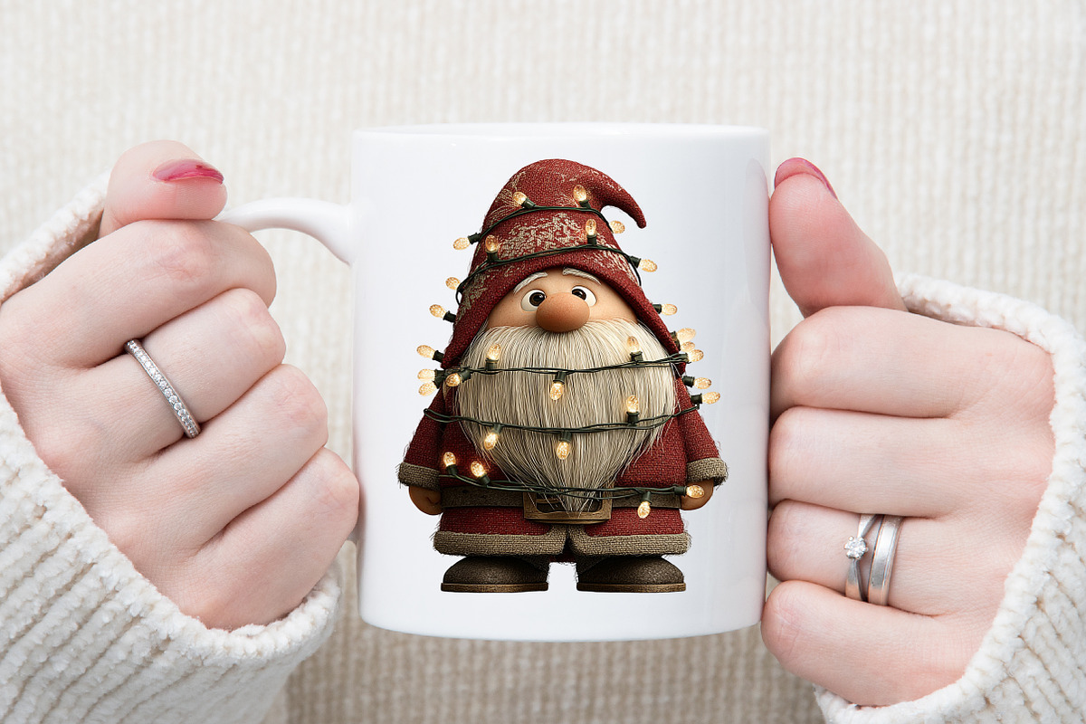 Watercolor Winter Christmas Gnome Cl, an Illustration by Sublimation Artist (Photo 5 of 6)