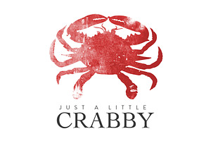Just a Little Crabby Illustration