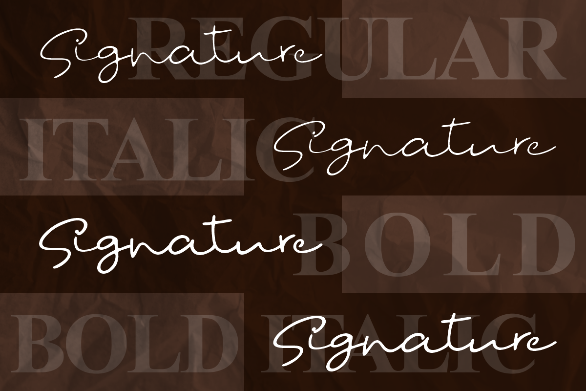 Fostone Natural Signature, a Script Font by Glyphstyle (Photo 2 of 12)
