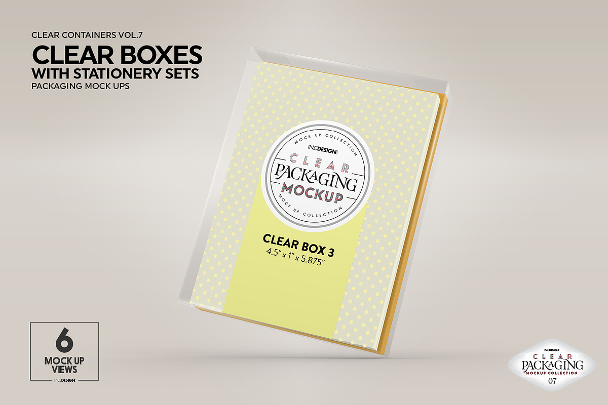Clear Box Set Packaging Mockup, a Cups & Container Mockup by INCDesign (Photo 14 of 21)