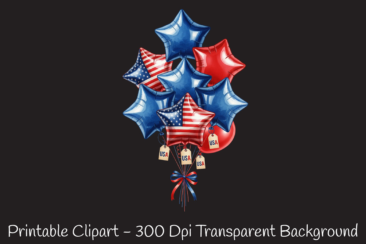4th of July Blue Baby Nursery Clipar, a Seasonal Illustration by RobertsArt (Photo 3 of 7)