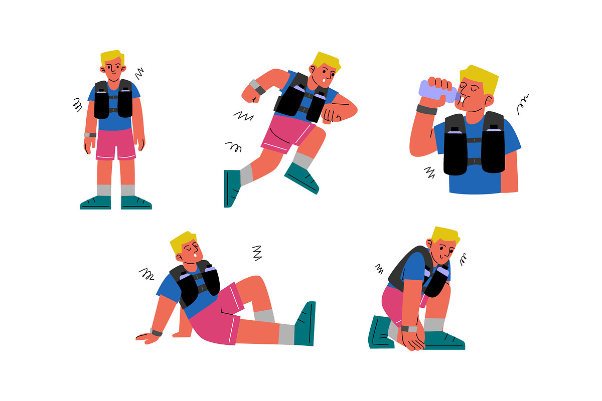 Character Trail Runner Man Vol. 1, a Sport Illustration by SLAB! Design (Photo 2 of 3)