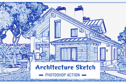 Architecture Sketch Photoshop Action, an Action Add-On by ARTNEST