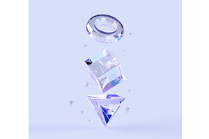 Glass Transparent Clear Triangle