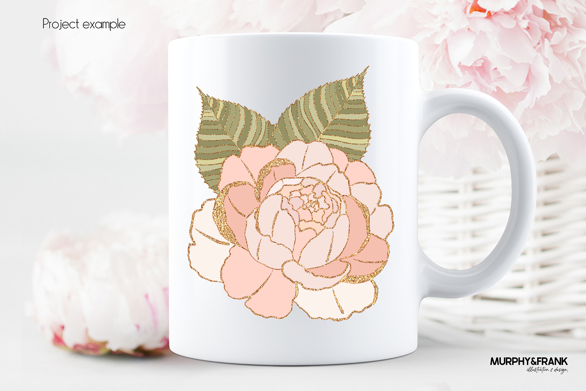 Peony Clipart Flowers Peonies, an Illustration by Murphy & Frank (Photo 5 of 5)
