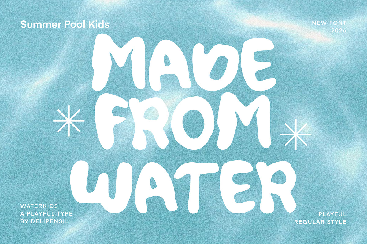Waterkids - Water Kids style type, a Handwritten Font by delipensil (Photo 5 of 9)