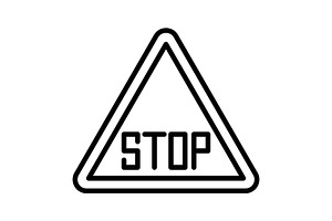 Stop Line Icon, an Icon by Pexelpy