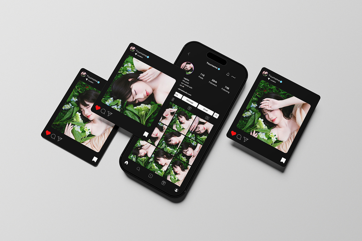 High Quality Social Media Mockup, a Product Mockup by AKMAL STUDIO (Photo 4 of 5)