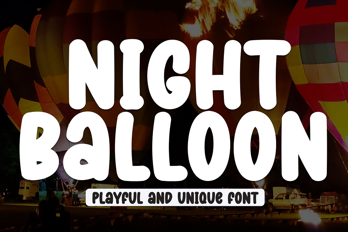 Night Balloon | Script Font, a Script Font by Scratchones (Photo 1 of 8)