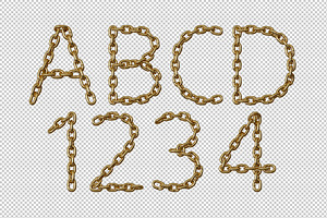 Gold Chain Font