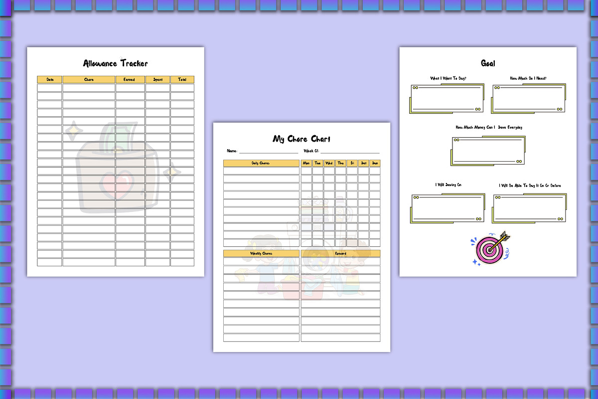 Printable Savings Planner For Kids, a Stationery Template by Shumaya (Photo 4 of 5)