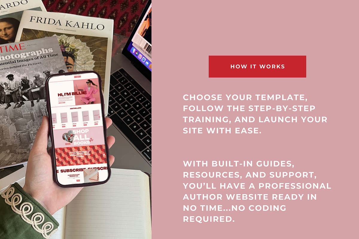 Squarespace Author Website Template, a Squarespace Template by Billie Grace Studio (Photo 5 of 8)