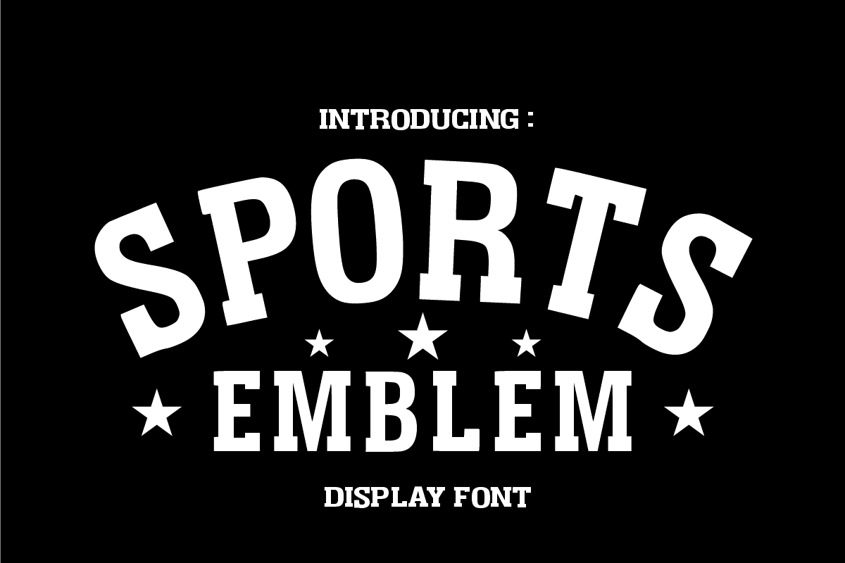 Sports Emblem - Varsity Athletic, a Slab Serif Font by KiddoGlyphs Studio (Photo 1 of 5)