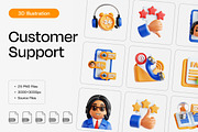 Customer Support 3D Icon Set, an Object 3D Model by Eklip Studio (Thumbnail 3 of 3)