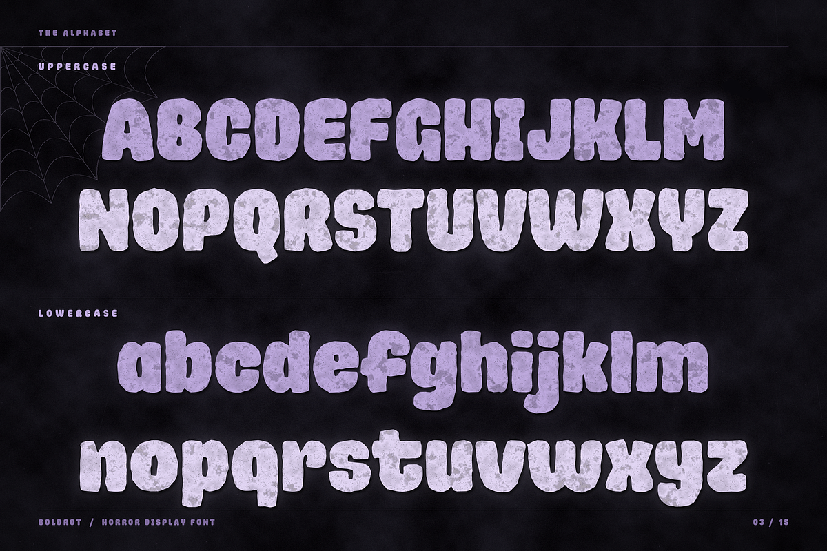 Oblq BoldRot | Horror Display Font, a Sans Serif Font by Oblique Foundry (Photo 3 of 15)