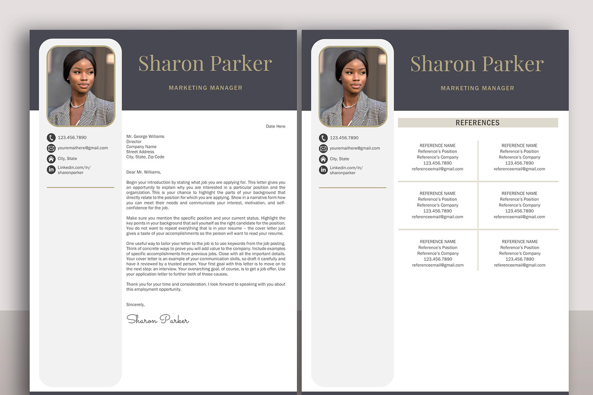 Resume Template + Cover Letter CV, a Resume Template by Klamp Studio (Photo 5 of 8)