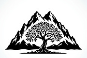 50 Sacred Mountain Tree Silhouette, an Empty State Illustration by Amazin_art (Thumbnail 32 of 37)