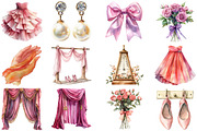 Watercolor Ballet Whisper Clipart, an Illustration by Craft Nest (Thumbnail 2 of 4)