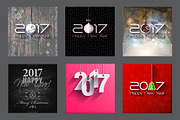 2017 Happy New Year Greeting Cars, a Background Graphic by GalaStudio (Thumbnail 8 of 10)