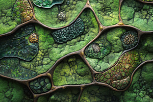 Abstract Green Mossy Texture Organic, a Background Photo by Pixeness Studio