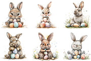 Whimsical Bunny Easter Clipart, an Illustration by Sublimation Artist (Thumbnail 5 of 7)