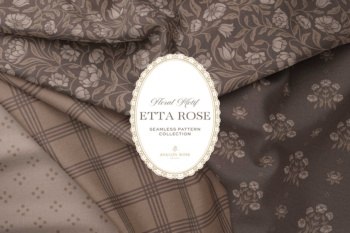 Vintage Brown Floral Print Patterns, a Pattern Graphic by Eclectic Anthology (Photo 1 of 14)