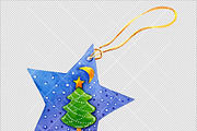 Funny Santas Clipart Watercolor, a Decorative Illustration by ElephantArts (Thumbnail 9 of 10)