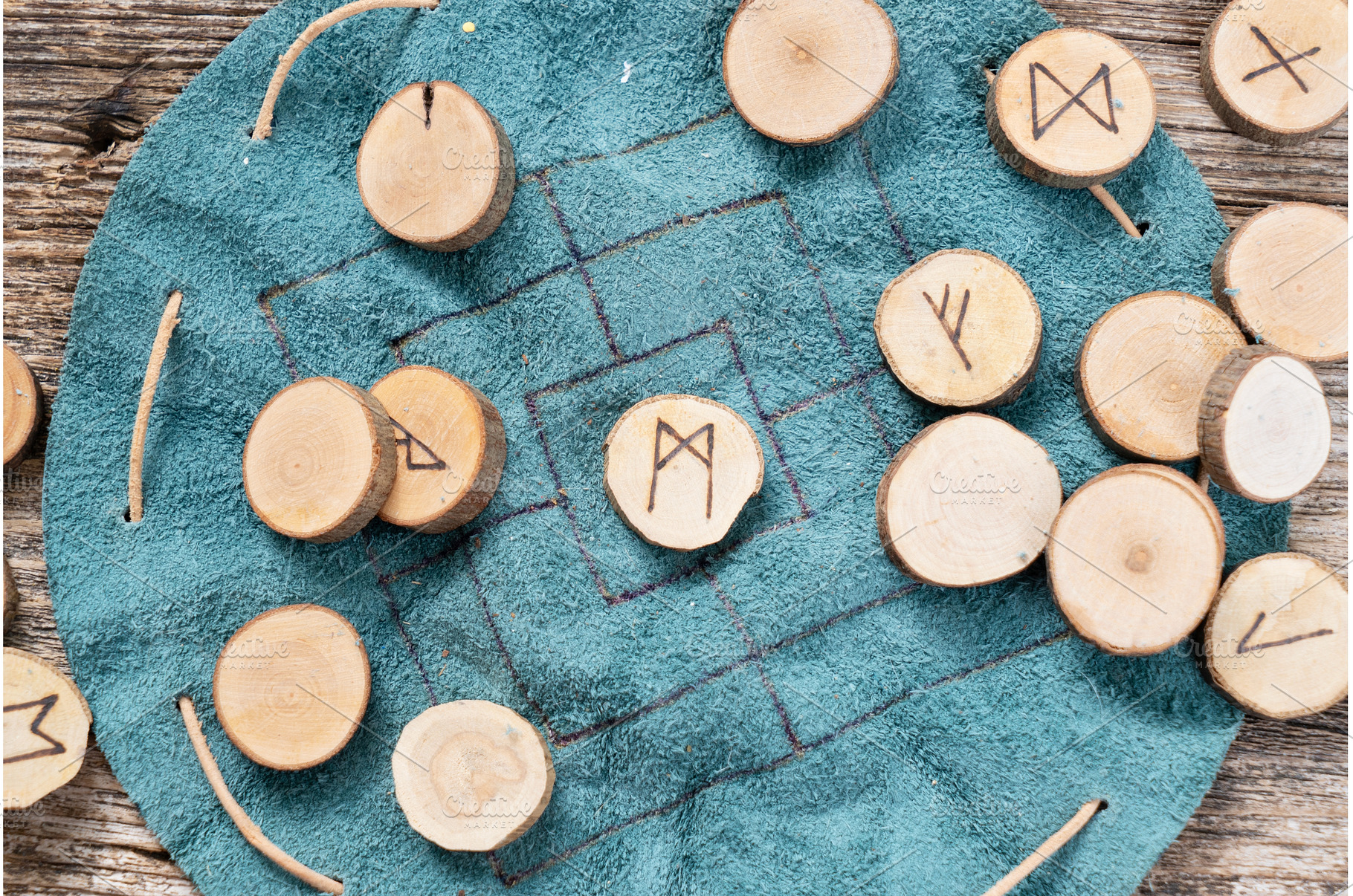 Handmade runes for fortunetelling, an Architecture Photo by Neirfy